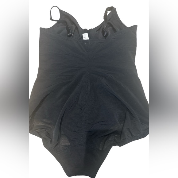 Flexees Black Floral Shapewear Bodysuit - Picture 3 of 6
